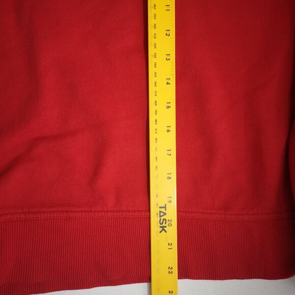 Gap Ladies Size Large Red Fleece Lined Round Neck Straight Fit Sweat Top - Picture 13 of 14
